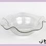 Vintage Obstschale mit Wellenrand Glas 1960er Jahre 3
