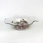 Vintage fruit bowl with wavy rim Glass 1960s 2