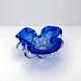 Vintage Ashtray Glass Blue 1970s 2