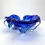 Vintage Ashtray Glass Blue 1970s 3
