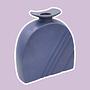 Vintage Blumenvase Keramik Blau 1990er Jahre 0