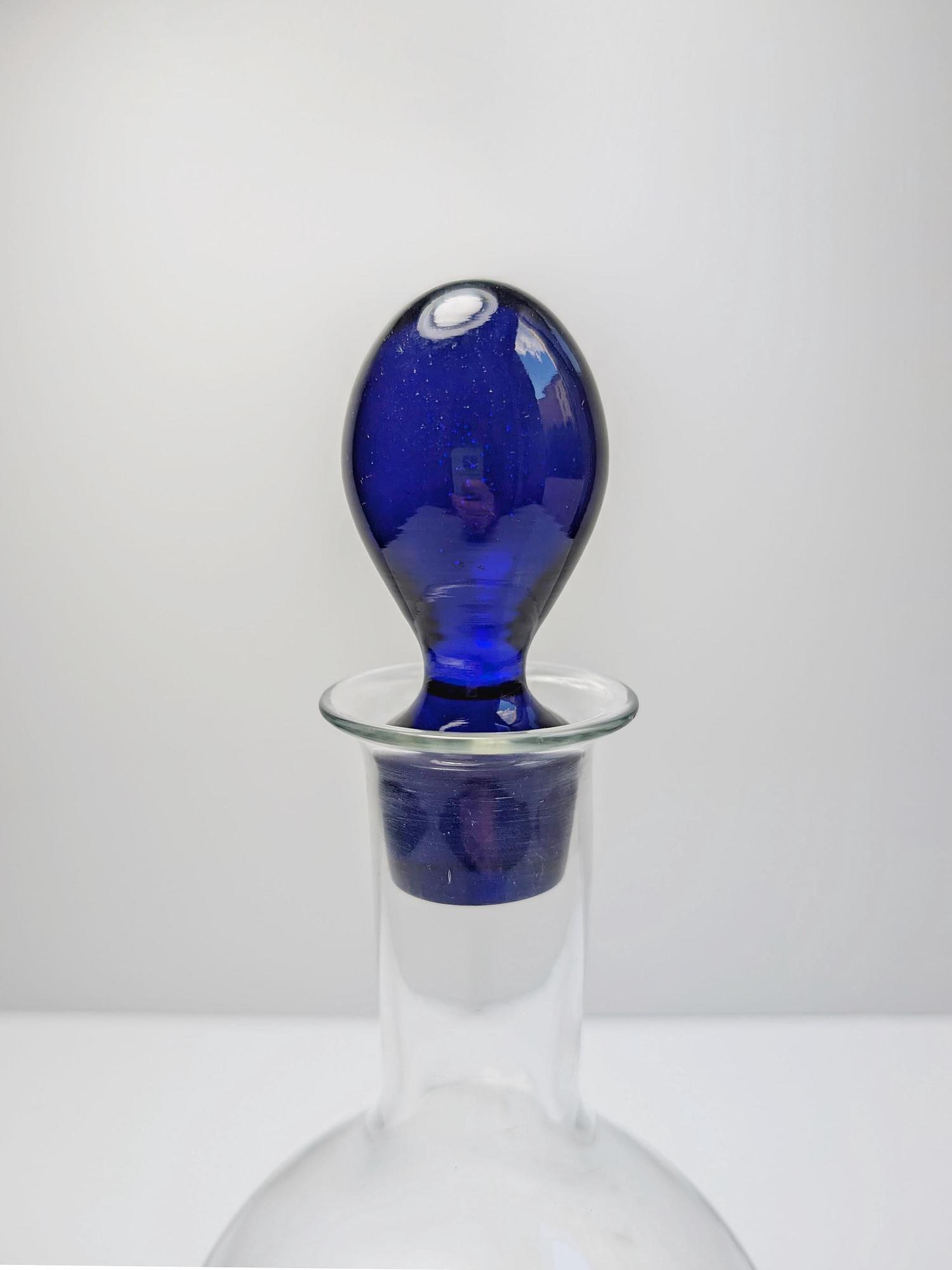 Vintage Postmodern Dekanter Glas 1990er Jahre 1