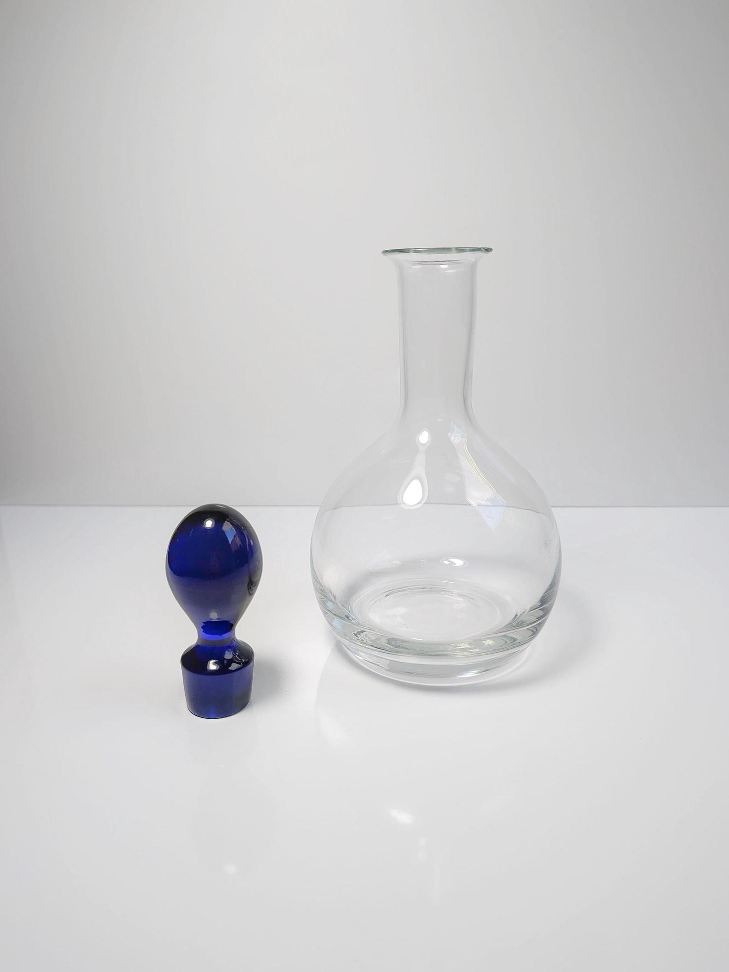 Decanter vintage postmoderno in vetro anni '90 2