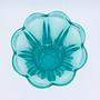Vintage Vase Glass Turquoise 1958 5
