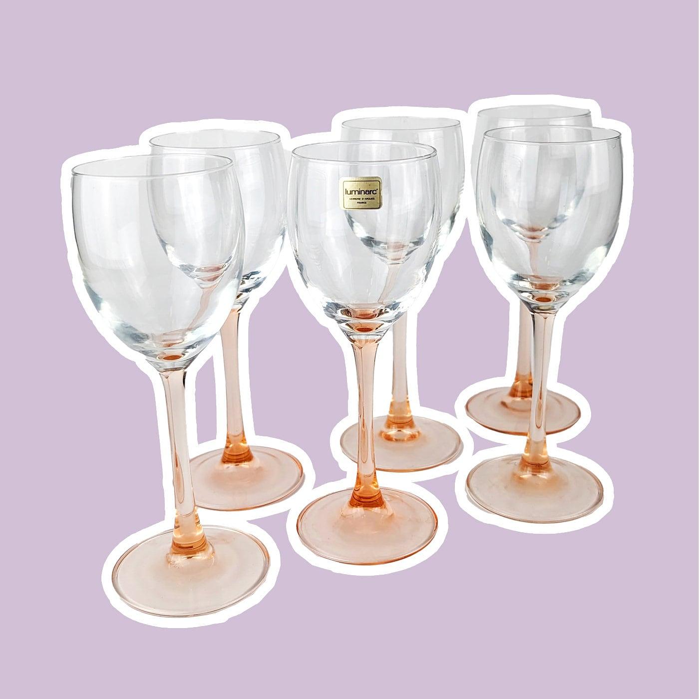 6x wine glass 1980s 0