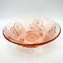 5x Vintage fruit bowl pressed glass pink 1930s 1