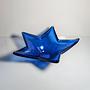 Vintage bowl glass cobalt blue 1980s 0