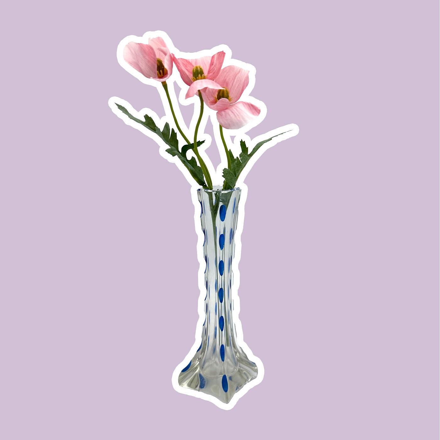 Vintage Art Deco Blumenvase Kristall 0