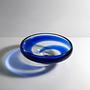 Vintage bowl glass blue 1970s 0