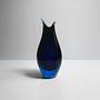 Vintage Vase Muranoglas Dunkelblau 0