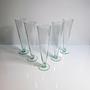 5x Vintage Sektglas Türkis  0