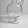 Vintage water jug glass transparent 1950s 7