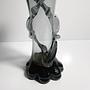 Vintage Art Nouveau Vase Glass 1900s 1