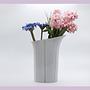 2x Vintage Vase Keramik Weiß 1970er Jahre 2