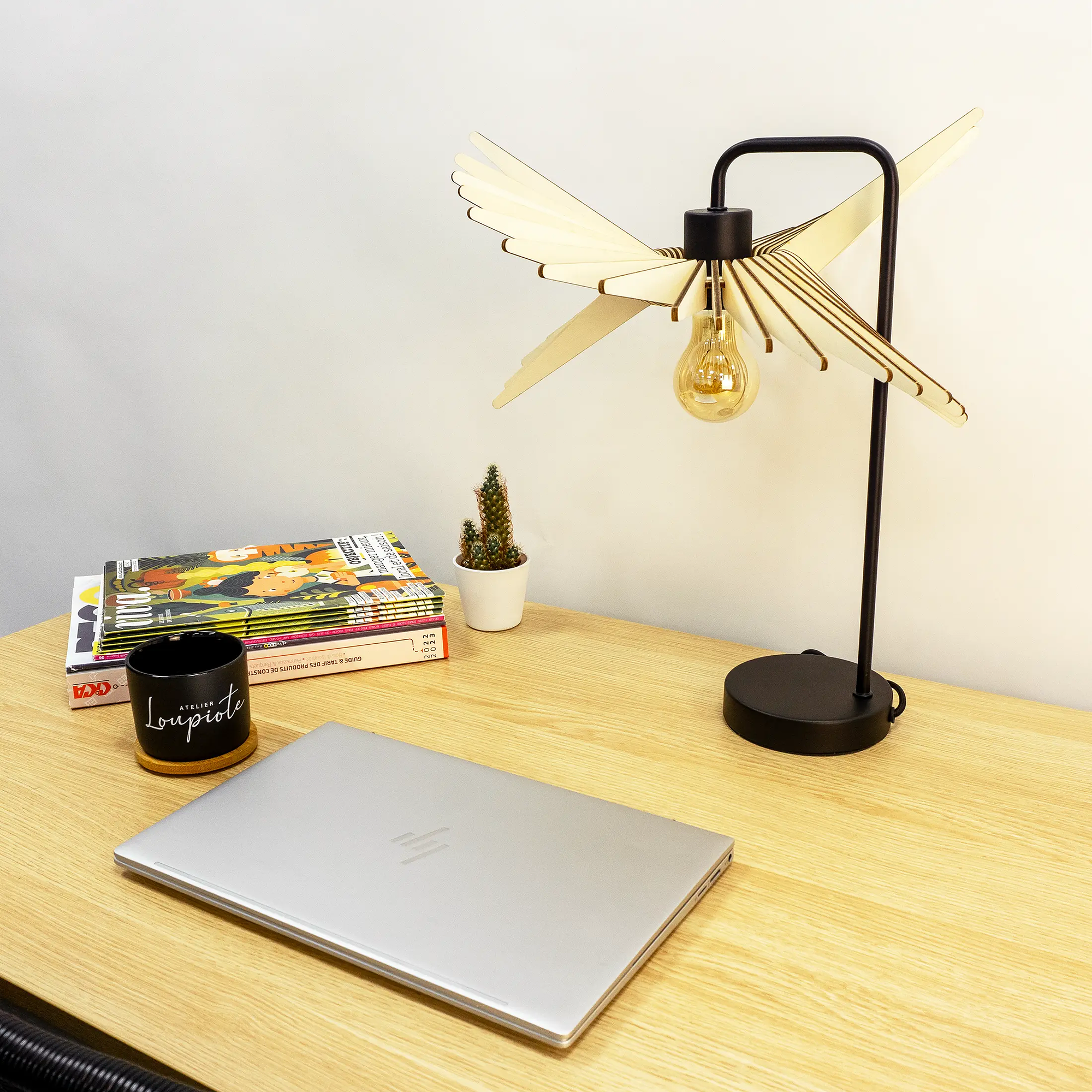 Alba Tischlampe Holz 38cm 5