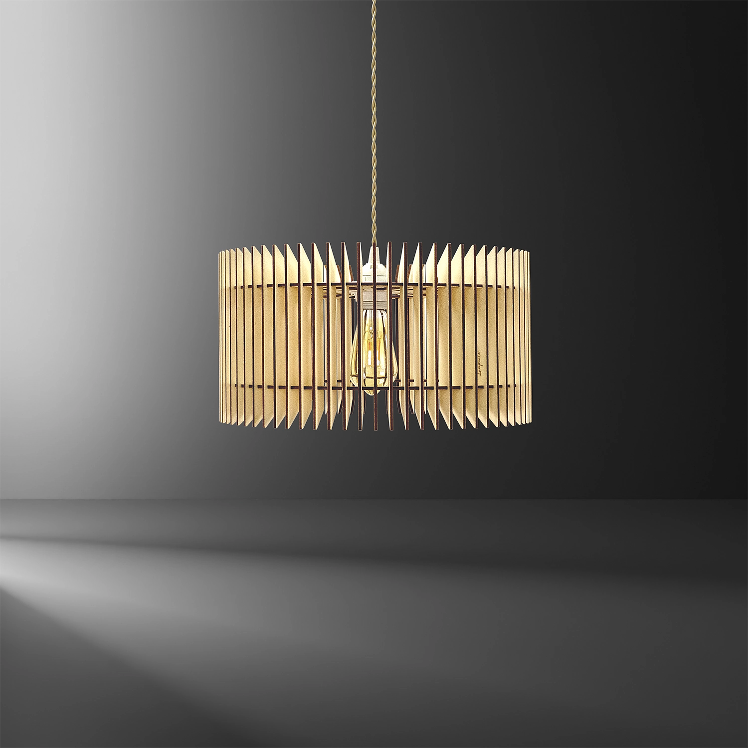 Apollon Pendant Lamp Wood 40cm 9