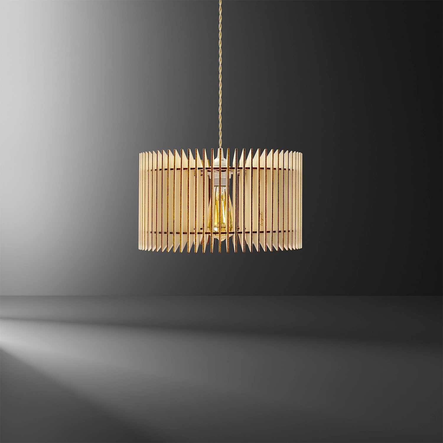 Apollon Pendant Lamp Wood 40cm 8