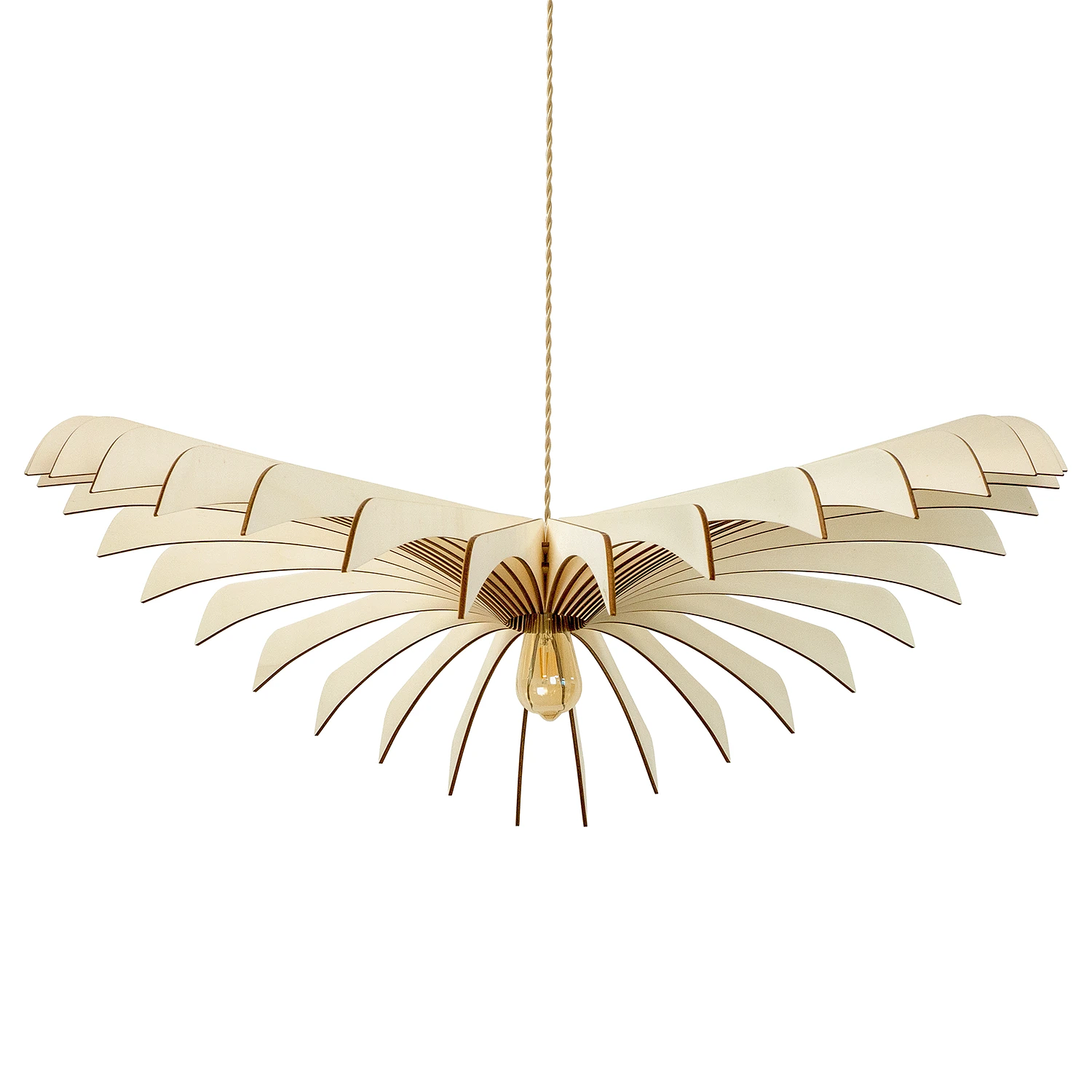 Aigle Pendelleuchte Holz Weiß 80cm 1