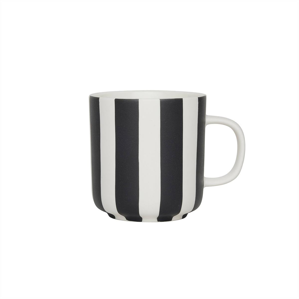 Toppu Becher Feinkeramik Schwarz Weiss 1