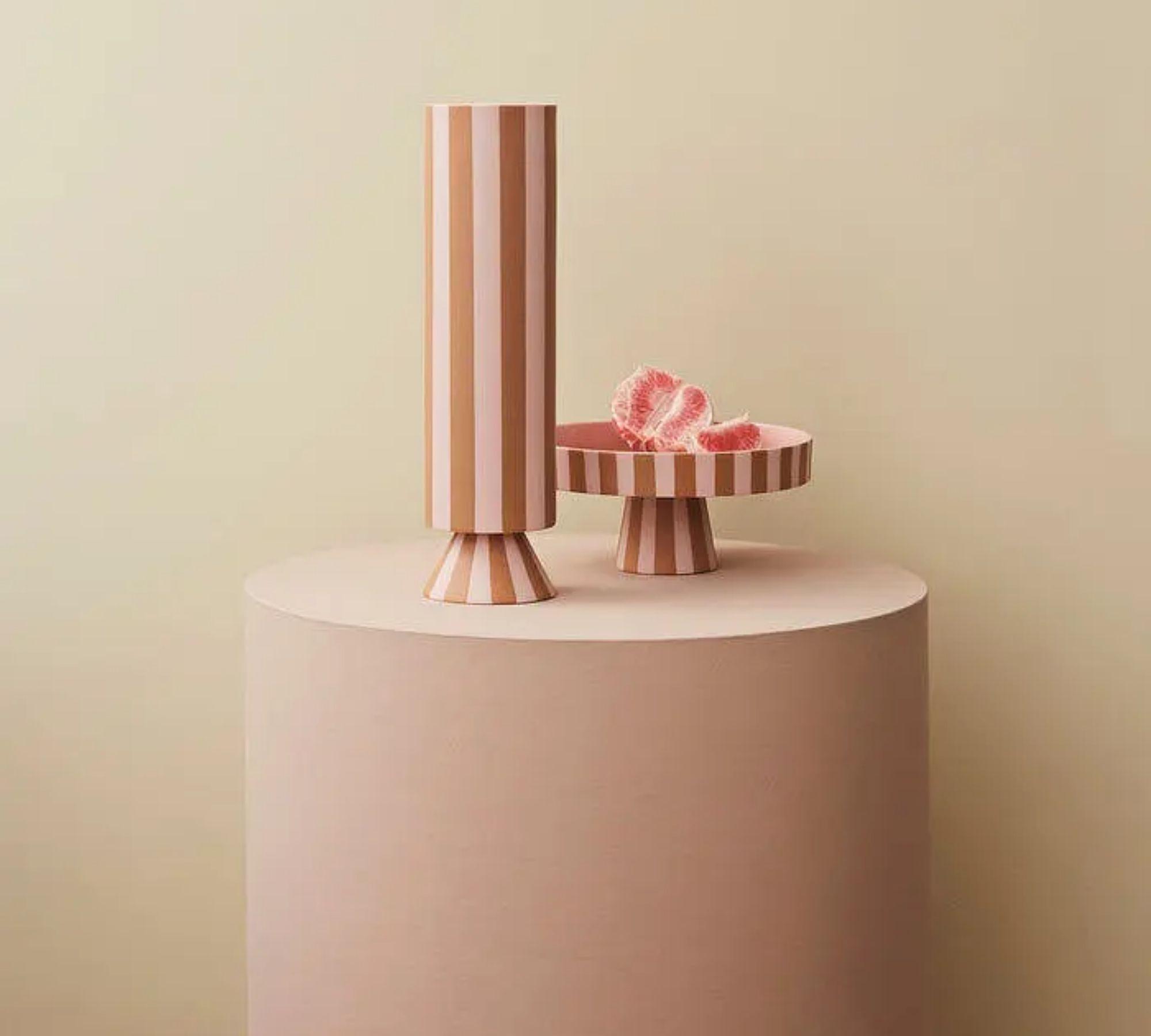 Toppu Vase Hoch Keramik Braun 0