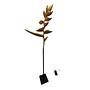 Floor lamp with yellow shade Metal Gold 3