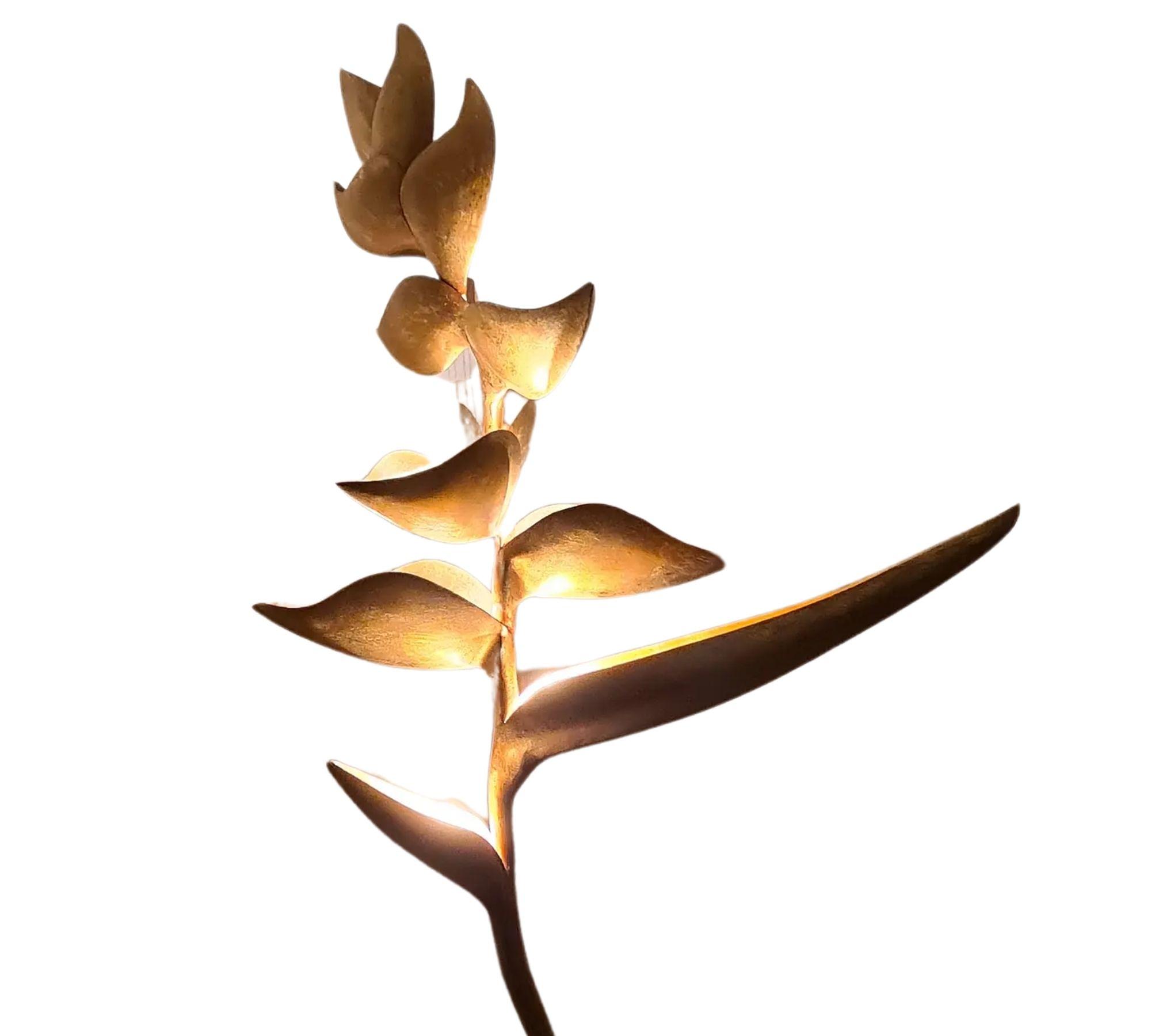 Floor lamp with yellow shade Metal Gold 6