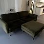 Scandinavia Sofa 3-Sitzer & Hocker Samt Dunkelgrün 1