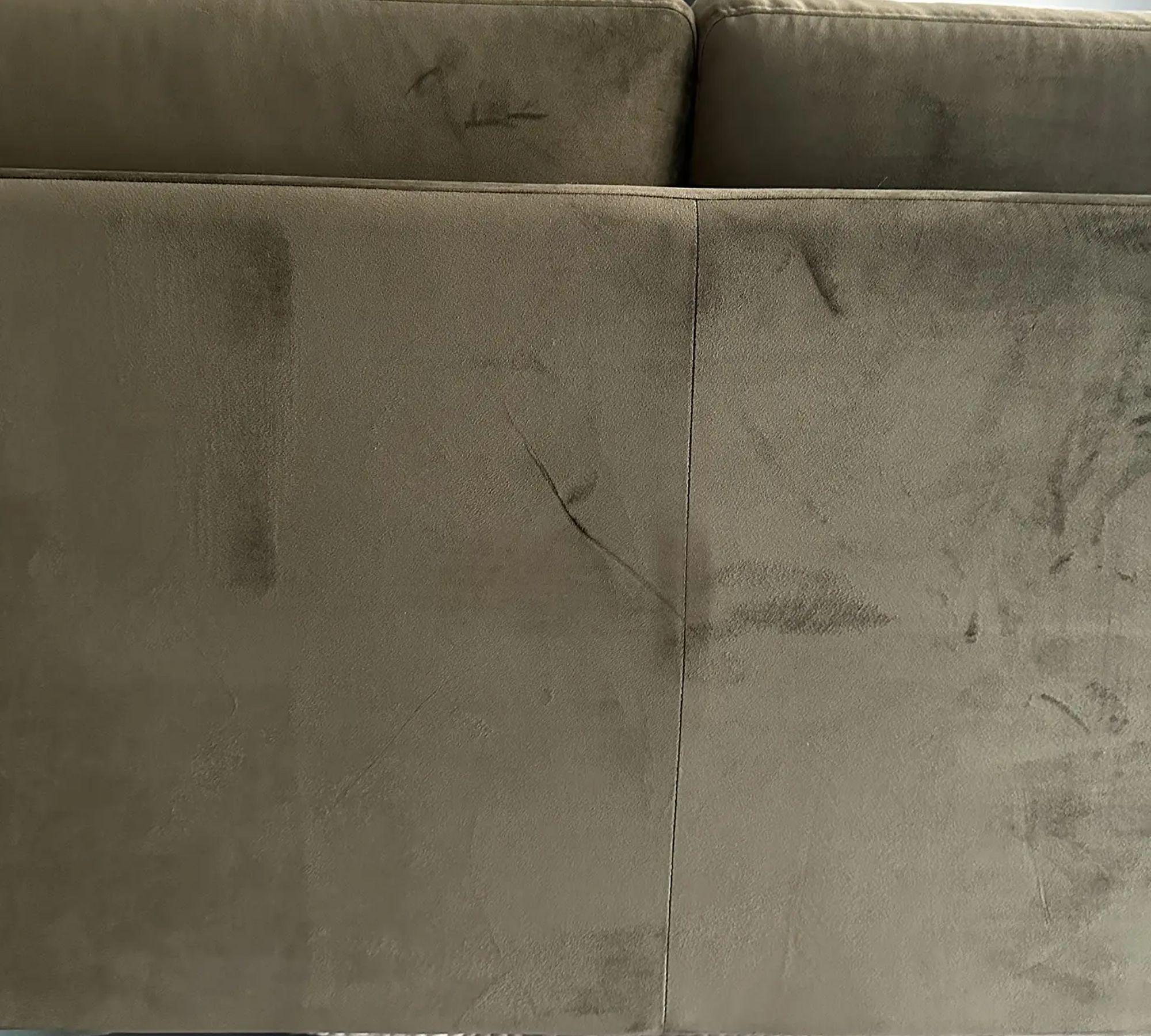 Scandinavia Sofa 3-Sitzer & Hocker Samt Dunkelgrün 4
