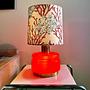 Mittelgroße Tischlampe Glas Rot 0