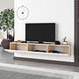 Francy Lowboard Wood Oak White 2