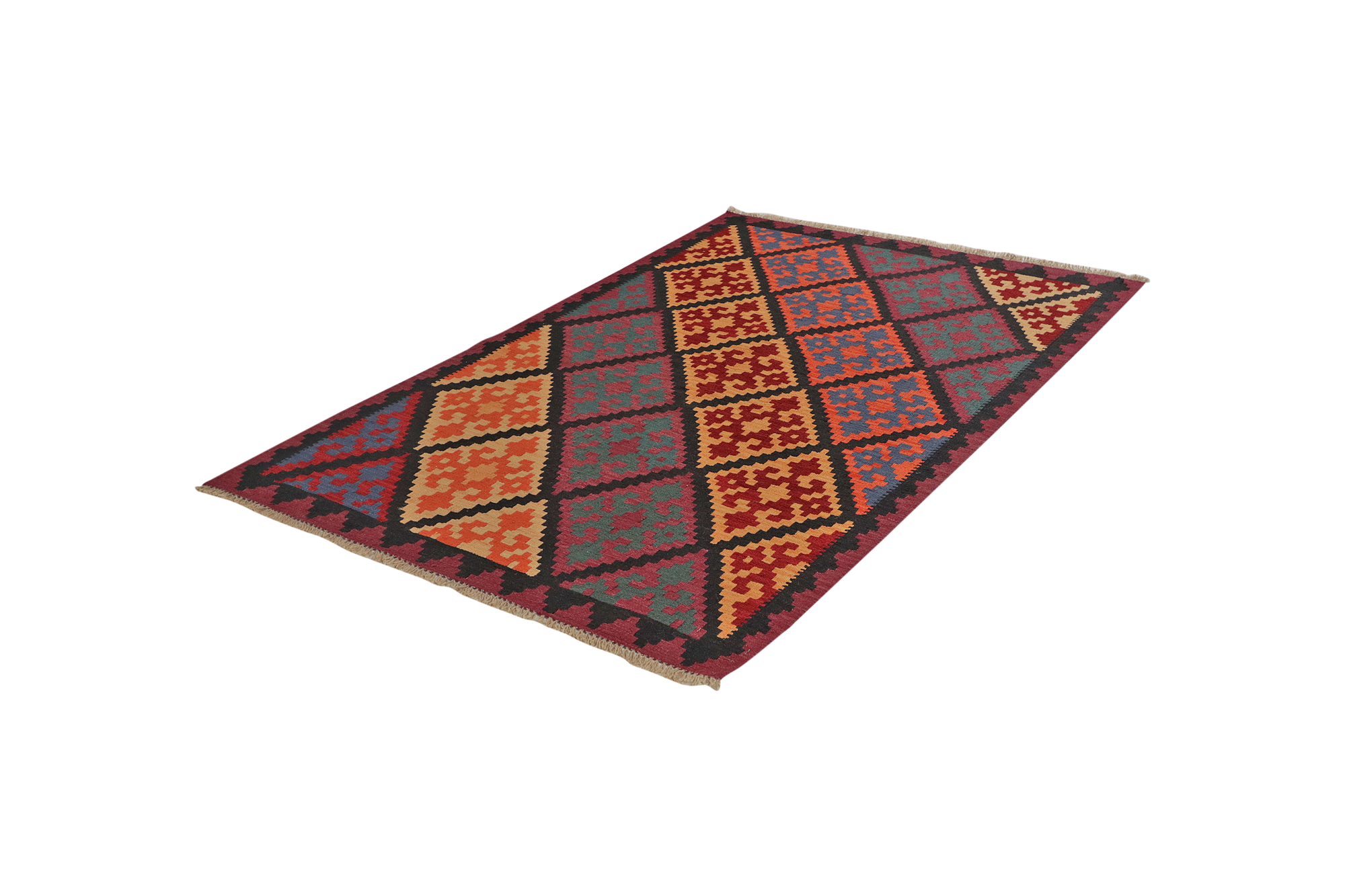 Kilim Gashgai Teppich Mehrfarbig 3