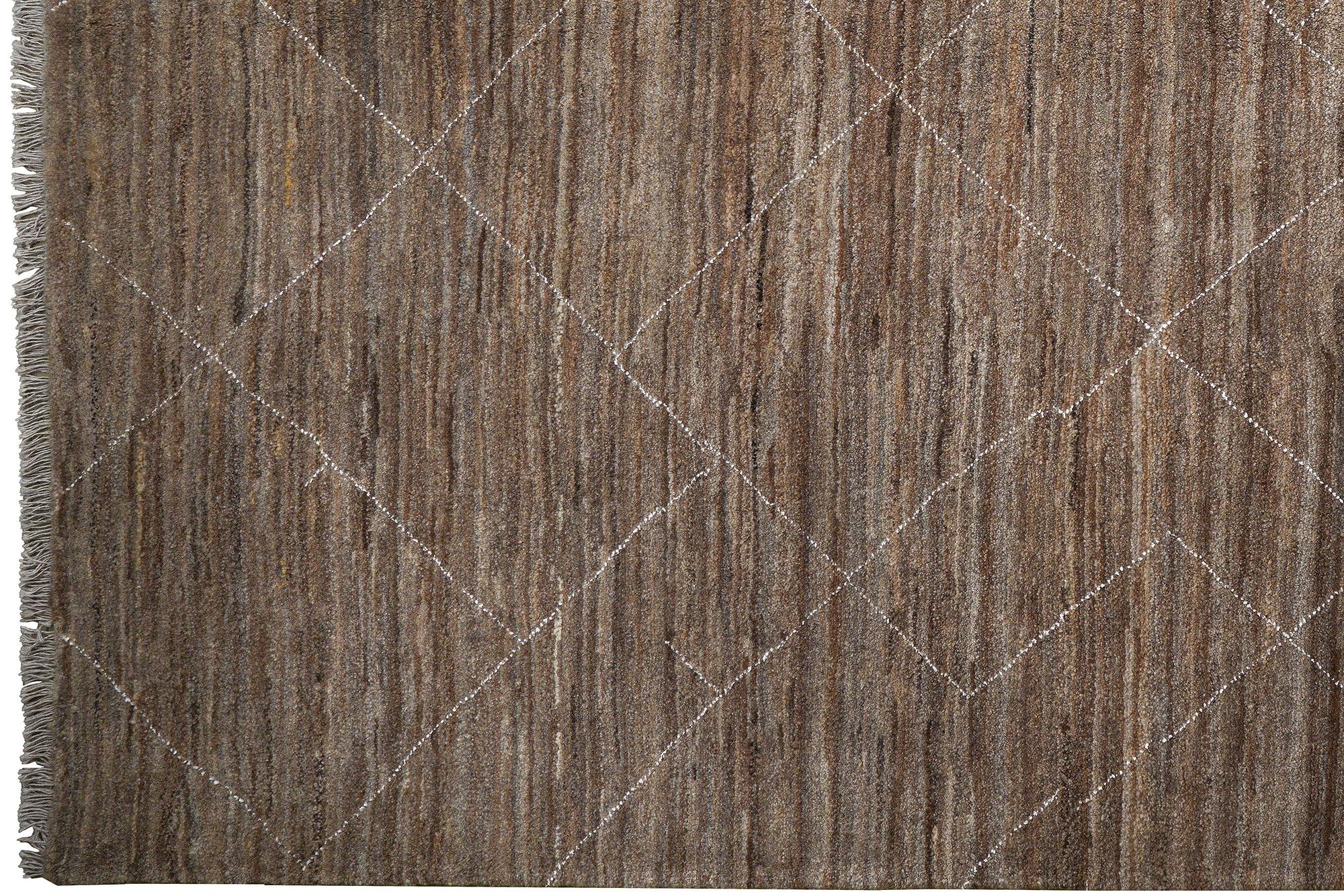 Gabbeh Basi Teppich Wolle Braun 1