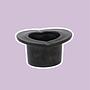 Vintage Hat Ashtray Glass Black 1970s 0