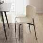 Polsterstuhl MOUZON 2er-Set Samt Walli: Creme Schwarz 6
