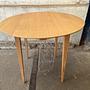 Beluga Table Oak wood 3-layer panel Brown Ø 90cm 2