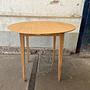 Beluga Table Oak wood 3-layer panel Brown Ø 90cm 3