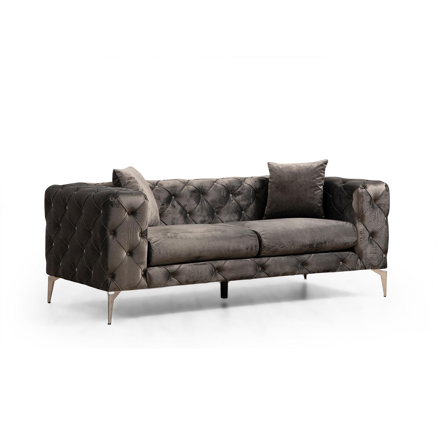 Elegantes Sofa 2-Sitzer Anthrazit 0