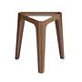 Beistelltisch Walnussfurnier Glas Braun 3