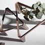 Side table Walnut veneer Glass Brown 5