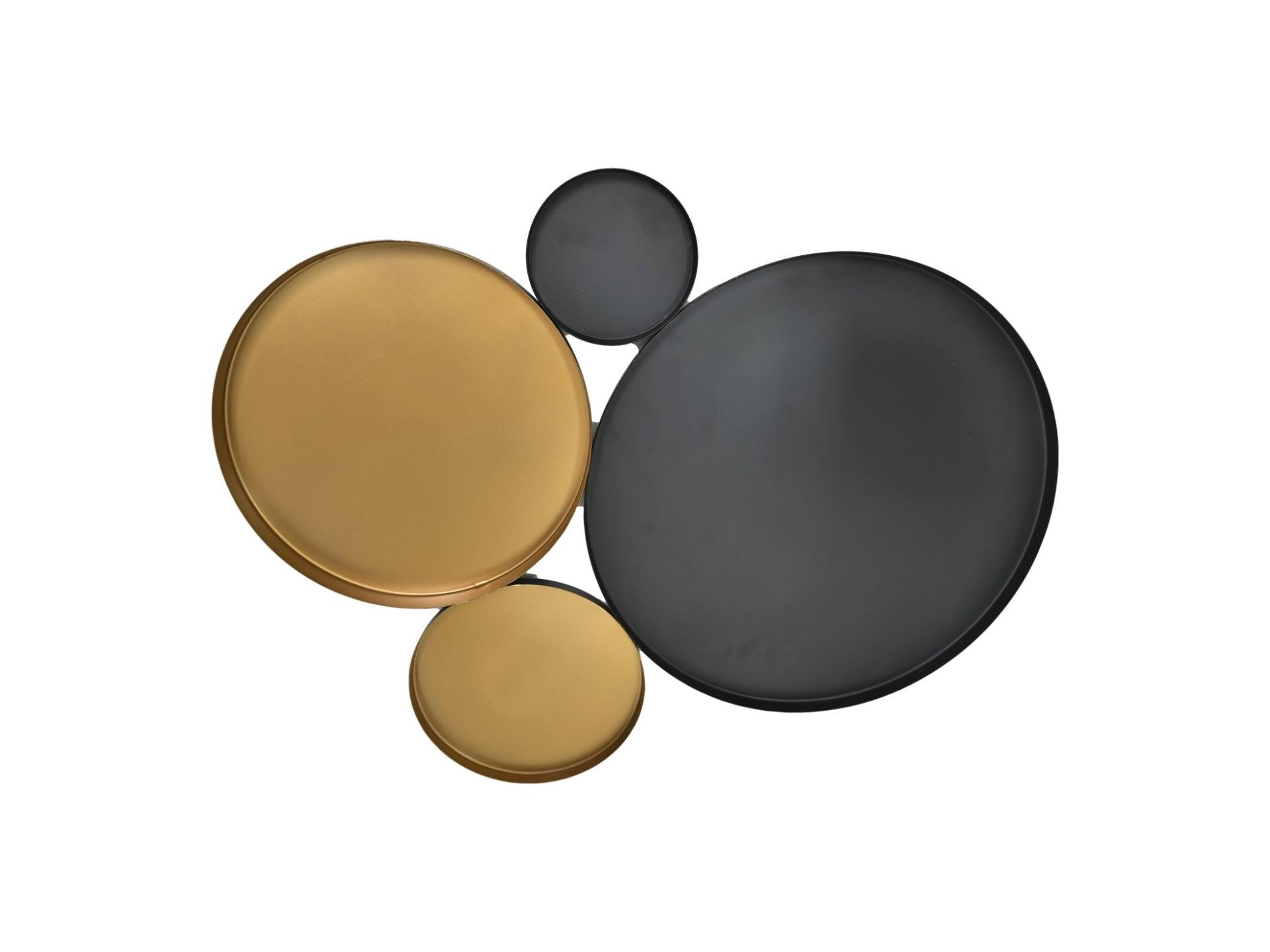 Wanddeko Metall Schwarz Gold 1