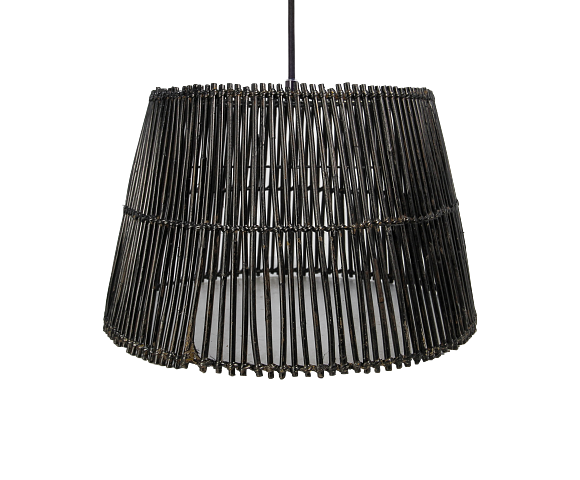 Hängelampe Rattan Schwarz ø33cm 0