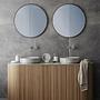 Rim Wall Mirror Black Glass Smoked Ø50cm 66078 1