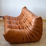 Togo Sofa 3-seater Pull-Up-Leather Pine Brown 1