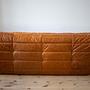 Togo Sofa 3-seater Pull-Up-Leather Pine Brown 2
