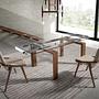 Dining table glass brown 1