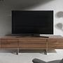 Lowboard Wood veneer Chrome-plated steel 1