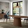 1013 Oval Dining Table Walnut Wood Veneer 6