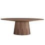 1013 Oval Dining Table Walnut Wood Veneer 5