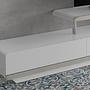 Lowboard Chrome-plated steel White 4