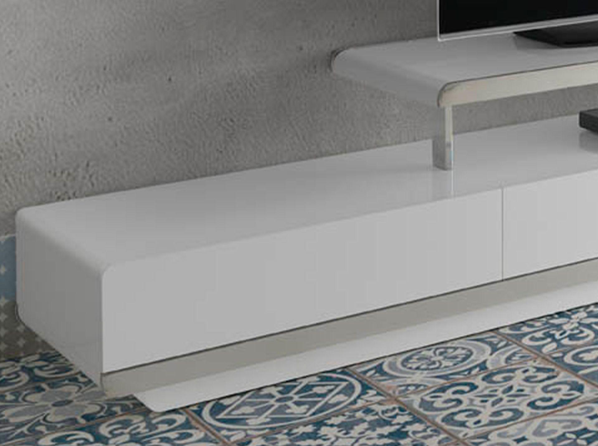 Lowboard Chrome-plated steel White 4